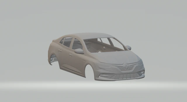 Renault Mgane sedan 3D Print Model .c4d .max .obj .3ds .fbx .stl .blend