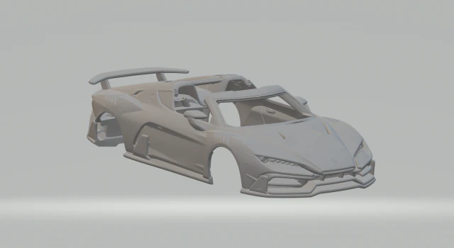 Italdesign Zerouno Duerta 3D Print Model .c4d .max .obj .3ds .fbx .stl .blend 