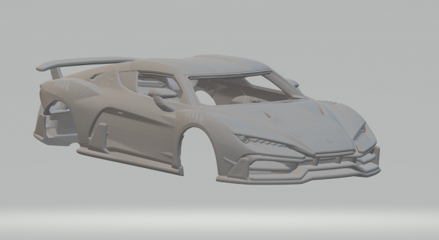 Italdesign Zerouno Duerta 3D Baskı Modeli .c4d .max .obj .3ds .fbx .stl .blend 