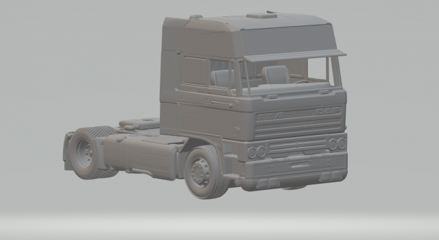 Daf 3300 ati space cab 3D 打印模型 .c4d .max .obj .3ds .fbx .stl .blend 