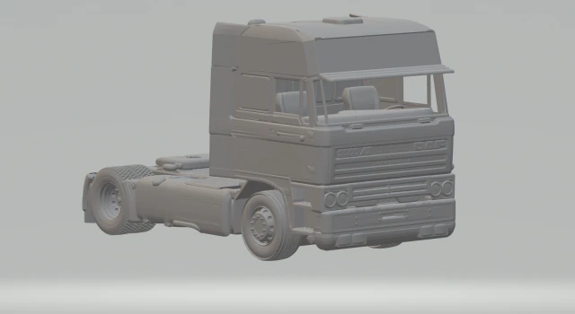 Daf 3300 ati space cab 3D Print Model .c4d .max .obj .3ds .fbx .stl .blend 