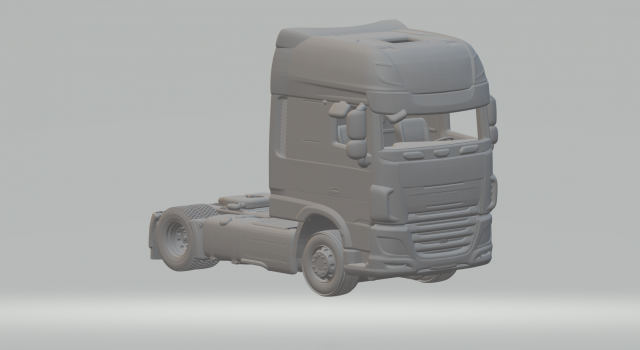 DAF XF 480 FT Super Space Cab 3D Принт Модель .c4d .max .obj .3ds .fbx .stl .blend 