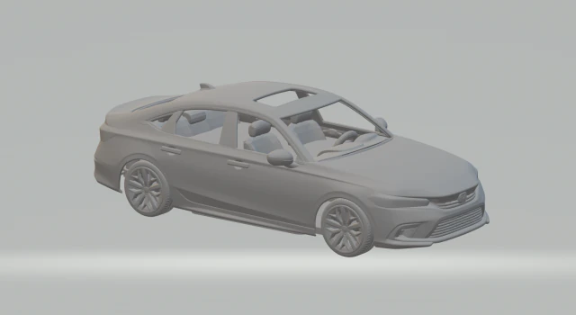 Honda civic eua 3D Print Model .c4d .max .obj .3ds .fbx .stl .blend 