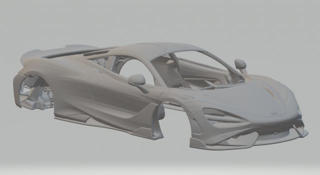 MCLAREN 765LT 3Dプリントモデル .c4d .max .obj .3ds .fbx .stl .blend 
