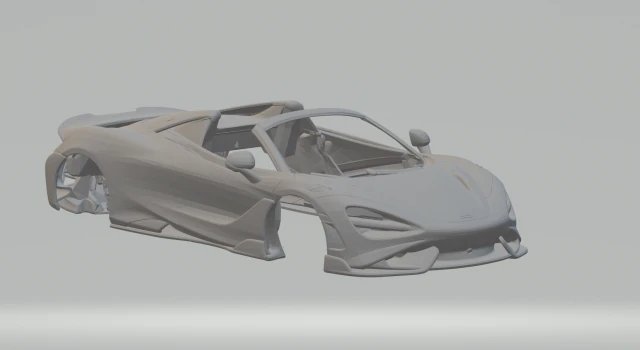 MCLAREN 765LT spyder 3D Print Model .c4d .max .obj .3ds .fbx .stl .blend 