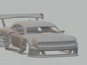 चकमा चैलेंजर रेस कार 3D प्रिंट मॉडल