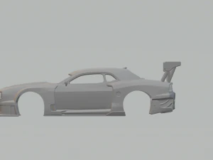 Dodge Challenger race car 3D Print Model