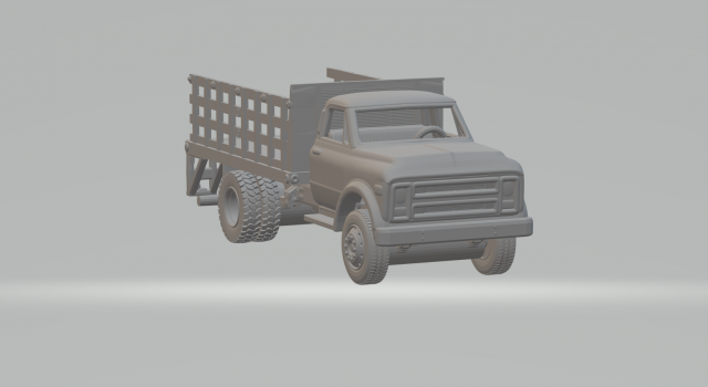 Chevrolet c50 flatbed Model Cetak 3D .c4d .max .obj .3ds .fbx .stl .blend 