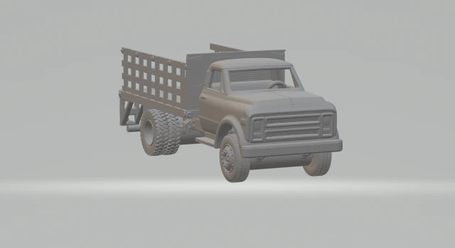Chevrolet c50 flatbed 3D Print Model .c4d .max .obj .3ds .fbx .stl .blend 