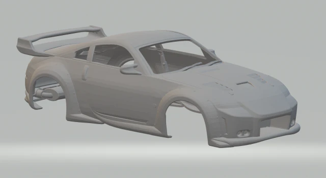 Nissan 350z 3D Print Model .c4d .max .obj .3ds .fbx .stl .blend 