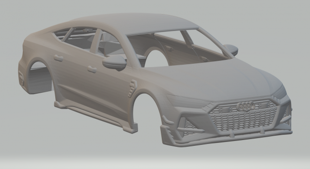 AUDI RS7 MODIFIED 3D Print Model .c4d .max .obj .3ds .fbx .stl .blend 