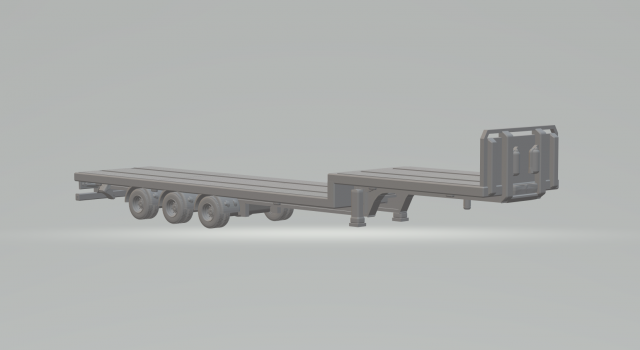 STEP DECK TRAILER 3D-printmodel .c4d .max .obj .3ds .fbx .stl .blend 