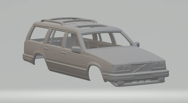 Volvo 745 3D Print Model .c4d .max .obj .3ds .fbx .stl .blend 