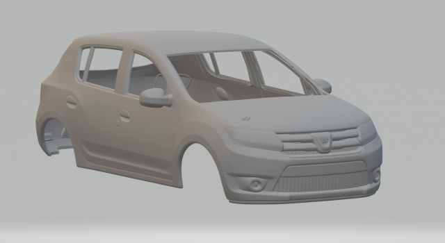 Dacia sandero 3D-printmodel .c4d .max .obj .3ds .fbx .stl .blend 