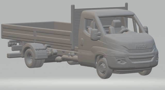 Iveco daily 3D Print Model .c4d .max .obj .3ds .fbx .stl .blend 