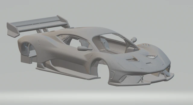 Brabham BT62 2018 3D Print Model .c4d .max .obj .3ds .fbx .stl .blend