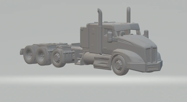 Kenworth t custom v1 3D Print Model .c4d .max .obj .3ds .fbx .stl .blend