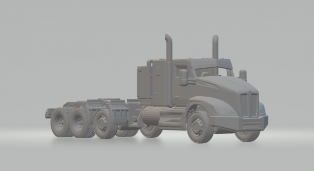 Kenworth t custom v1 3D Baskı Modeli .c4d .max .obj .3ds .fbx .stl .blend 