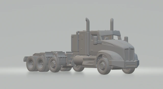 Kenworth t custom v1 3D Print Model .c4d .max .obj .3ds .fbx .stl .blend 