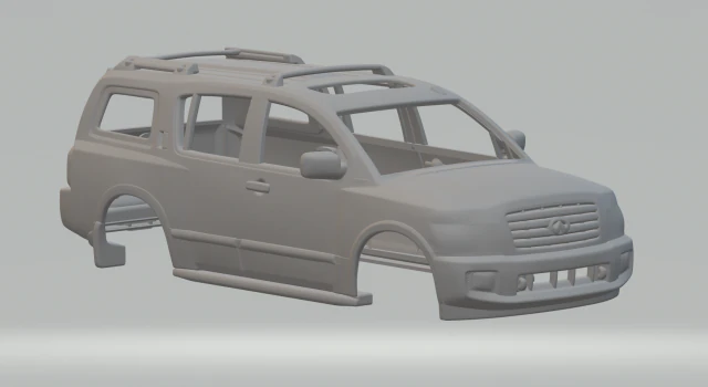 Infiniti QX 3D Print Model .c4d .max .obj .3ds .fbx .stl .blend 