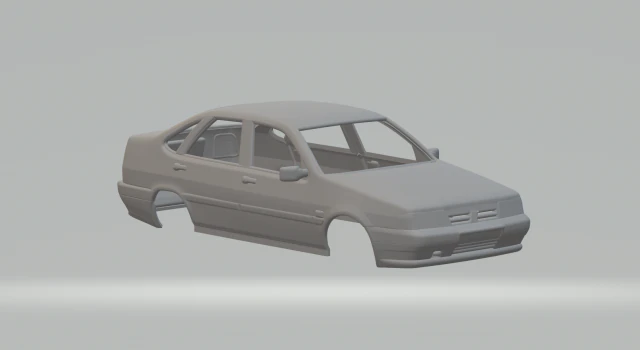 Fiat tempra body 3D Print Model .c4d .max .obj .3ds .fbx .stl .blend 