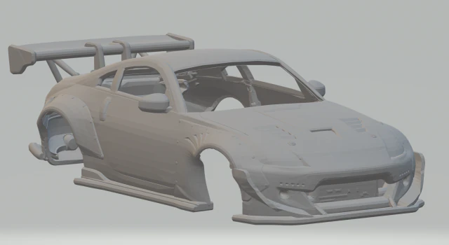 Nissan 350z rocket 3D Print Model .c4d .max .obj .3ds .fbx .stl .blend 