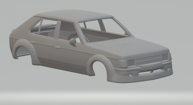 Dodge Omni race car 3D Print Model .c4d .max .obj .3ds .fbx .stl .blend