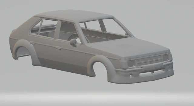 Dodge Omni race car 3D Print Model .c4d .max .obj .3ds .fbx .stl .blend 