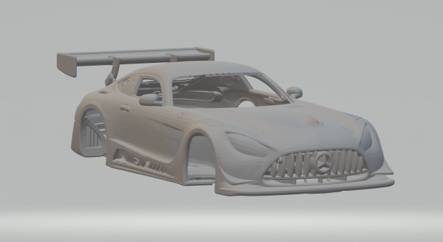 Amg gt race car 3Dプリントモデル .c4d .max .obj .3ds .fbx .stl .blend