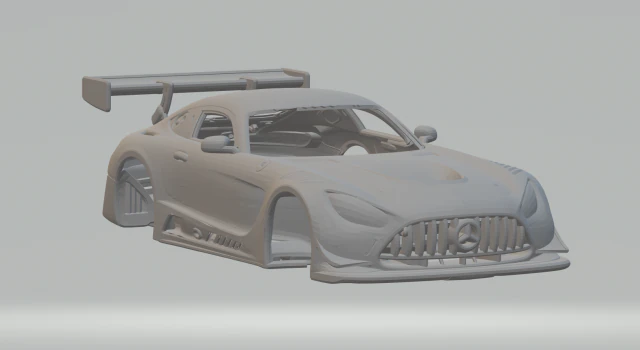 Amg gt race car 3D Print Model .c4d .max .obj .3ds .fbx .stl .blend