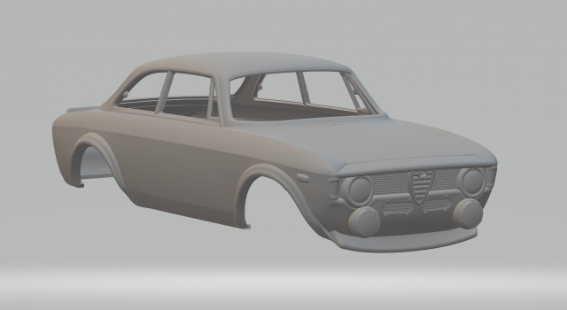 Alfa romeo giulia rally Model Cetak 3D .c4d .max .obj .3ds .fbx .stl .blend 