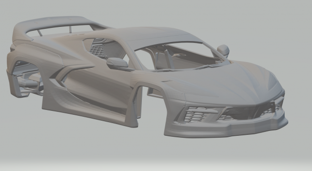 Corvette c8 pandem 3D 打印模型 .c4d .max .obj .3ds .fbx .stl .blend 