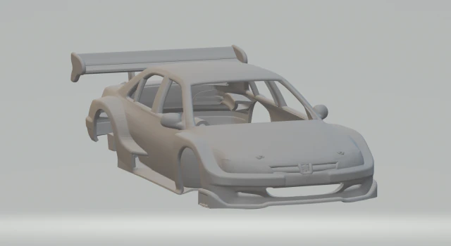 Peugeot 406 stock car custom 3D Print Model .c4d .max .obj .3ds .fbx .stl .blend 