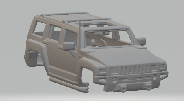 Hummer h3 3D 打印模型 .c4d .max .obj .3ds .fbx .stl .blend