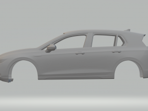 Volkswagen golf mk8 3D-printmodel