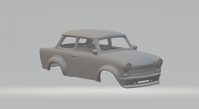 Trabant 601 rally custom car Modèles 3D en vedette .c4d .max .obj .3ds .fbx .stl .blend 
