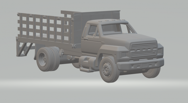 F800 flatbed 1991 3D Print Model .c4d .max .obj .3ds .fbx .stl .blend 
