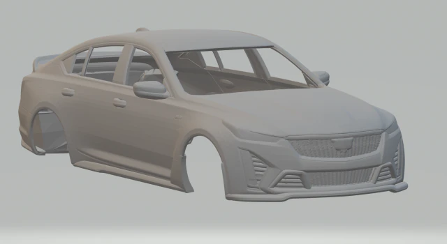 Cadillac ct5-v blackwing 3D Print Model .c4d .max .obj .3ds .fbx .stl .blend