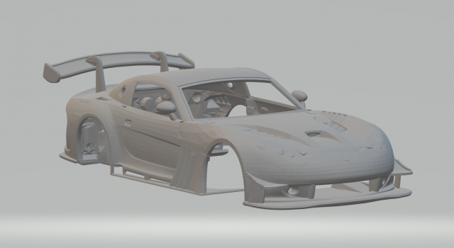 Ginetta g55 3Dプリントモデル .c4d .max .obj .3ds .fbx .stl .blend 