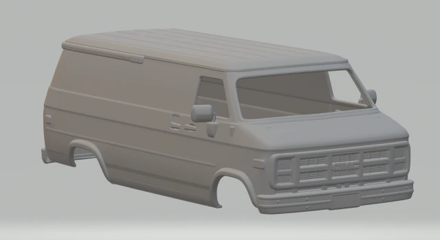 Gmc vandura 3D Print Model .c4d .max .obj .3ds .fbx .stl .blend 
