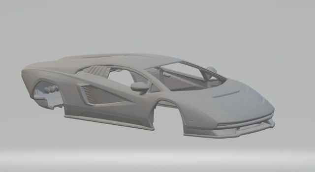 Countach 3D Print Model .c4d .max .obj .3ds .fbx .stl .blend