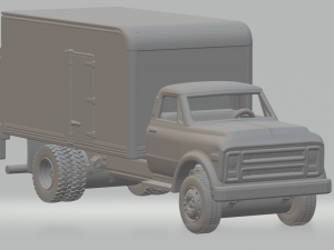Chevrolet c50 box 3Dプリントモデル