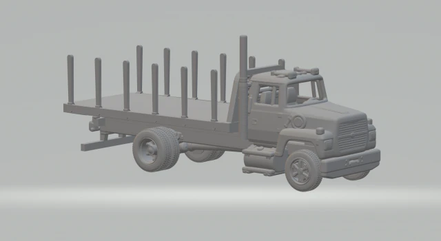 LN8000 flatbed 3D Print Model .c4d .max .obj .3ds .fbx .stl .blend 