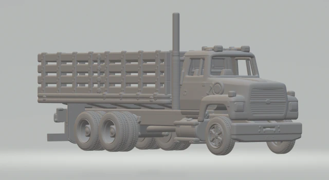 LN8000 flatbed 3D Print Model .c4d .max .obj .3ds .fbx .stl .blend