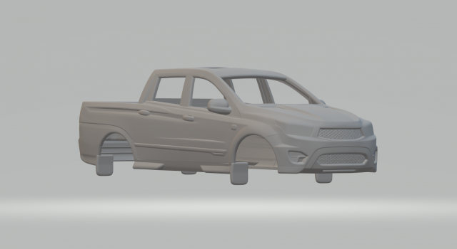 SSANGYONG ACTYON SPORTS 3D प्रिंट मॉडल .c4d .max .obj .3ds .fbx .stl .blend 