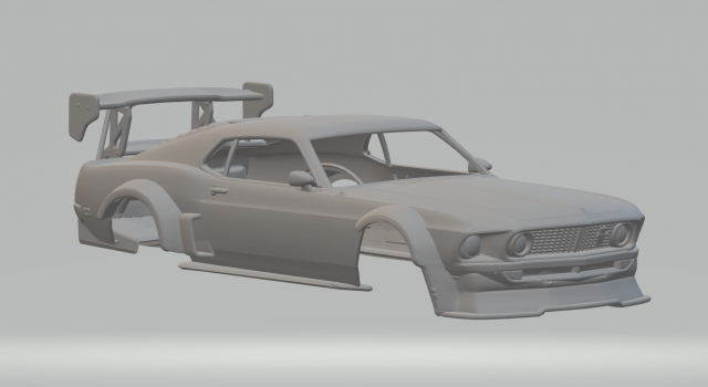 Mustang extreme hillclimb 3D 打印模型 .c4d .max .obj .3ds .fbx .stl .blend 