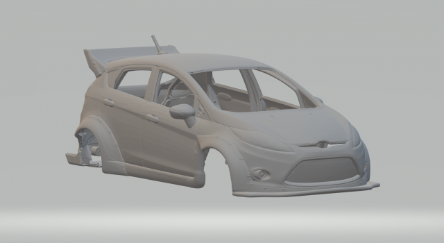 Fiesta custom car 3D-printmodel .c4d .max .obj .3ds .fbx .stl .blend 
