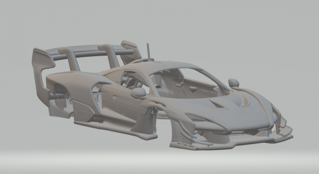 Mclaren senna gtr 3D Print Model .c4d .max .obj .3ds .fbx .stl .blend 