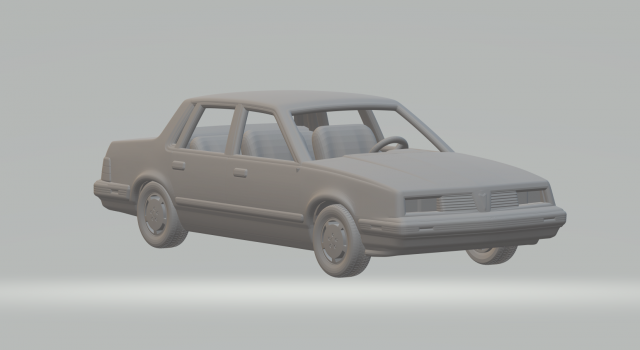 Pontiac 6000 ste 1983 3D 프린트 모델 .c4d .max .obj .3ds .fbx .stl .blend 