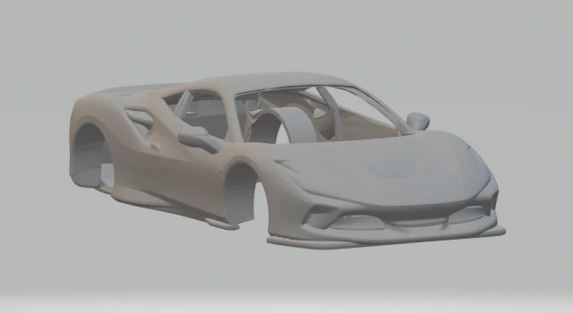 Ferrari f8 tributo 3D Print Model .c4d .max .obj .3ds .fbx .stl .blend
